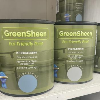 Quart size Green Sheen paint
